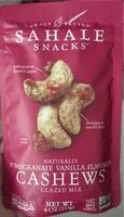 Suhkru kogus sees Naturally pomogranate vanilla flavored cashews