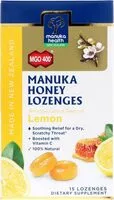 Quantité de sucre dans Mānuka Honey Lozenges with Lemon