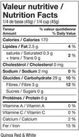 Quantité de sucre dans Gogo Quinoa Royal Blanc Et Rouge, Bio 500gr