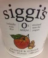 入っている砂糖の量 Orange & Ginger Icelandic Style Skyr