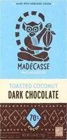 चीनी की मात्रा Madecasse toasted coconut dark chocolate