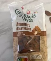 İçindeki şeker miktarı Amandes décortiquées