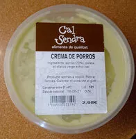 İçindeki şeker miktarı Crema de porros