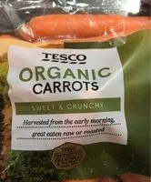 Quantité de sucre dans Organic carrots