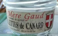 入っている砂糖の量 Rilettes de canard