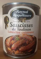 चीनी की मात्रा Saucisses de Toulouse lentilles cuisinées