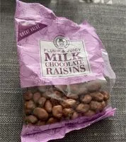 Suhkru kogus sees Milk chocolate raisins