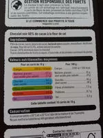 Quantité de sucre dans chocolat noir fleur de sel