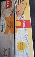 入っている砂糖の量 Nutrisens pain brioché nature