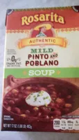 Pinto and poblano soup