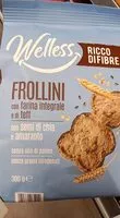 Amount of sugar in Wellness frollini con farina integrale