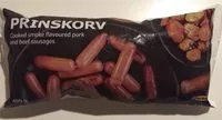 含糖量 Prinskorv - Saucisses de porc et de bœuf