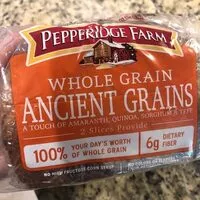 चीनी और पोषक तत्व Pepperidge farm bread