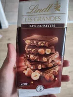 Suhkru kogus sees Les Grandes 34% noisettes