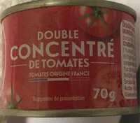 Suhkru kogus sees Double concentré de tomates