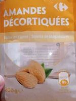 Zuckermenge drin Amandes décortiquées