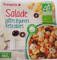Cantidad de azúcar en Salade pâtes légumes feta olives