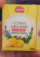Amount of sugar in Citron mélisse