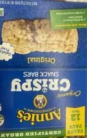 Suhkru kogus sees Annie’s organic crispy snack bars