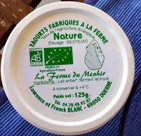 Sucre et nutriments contenus dans La ferme du menhir