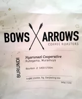 Sucre et nutriments contenus dans Bows and arrows coffee roasters