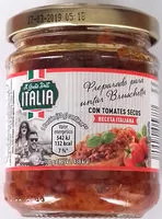 Zuckermenge drin Preparado para untar bruschetta con tomates secos