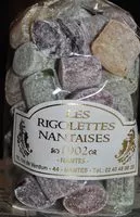 Sucre et nutriments contenus dans Les rigolettes nantaises