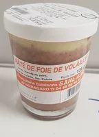 Quantité de sucre dans Pâté de foie de volaille