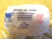 Sucre et nutriments contenus dans Earl deprez christophe