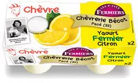 Suhkru kogus sees Yaourt chèvre fermier Citron