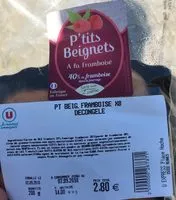 入っている砂糖の量 beignets franboises