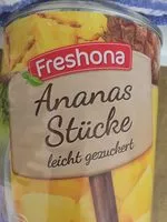 Sokerin määrä sisällä Ananas en morceaux au sirop léger