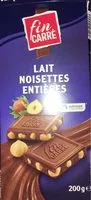 Sokerin määrä sisällä Chocolat Lait Noisettes entières