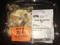 Suhkru kogus sees Pølse og Potetmos