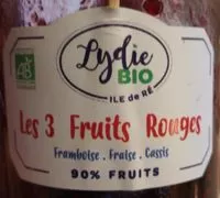 Quantité de sucre dans Confiture Lydie bio les 3 fruits rouges