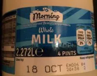 入っている砂糖の量 British Whole Milk