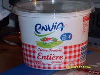 入っている砂糖の量 Crème fraîche entière 30%MG