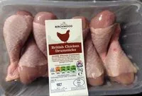 Amount of sugar in British chicken drumsticks