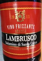 Sucre et nutriments contenus dans It lambrusco