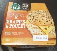 Zuckermenge drin Burger pavé graines et poulet
