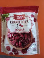 Suhkru kogus sees Cranberries séchées