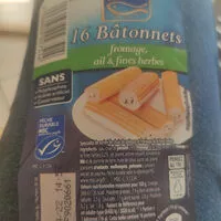 Cantidad de azúcar en 16 bâtonnets fromage ail et fines herbes