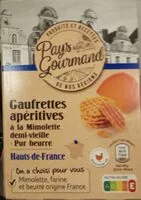 Suhkru kogus sees Gaufrettes apéritives