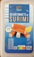 Jumlah gula yang masuk 30 bâtonnets de surimi