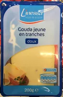 Suhkru kogus sees Gouda jeune en tranches doux (18,8% MG)