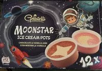 Quantité de sucre dans Moonstar ice cream pots