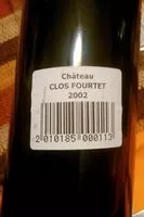 Sucre et nutriments contenus dans Chateau clos fourtet