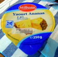 Sokerin määrä sisällä Yaourt Ananas