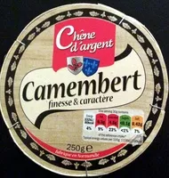 Sokerin määrä sisällä Camembert finesse & caractère