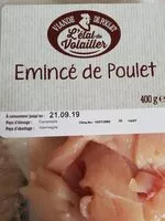 Amount of sugar in Emincé de filet de poulet